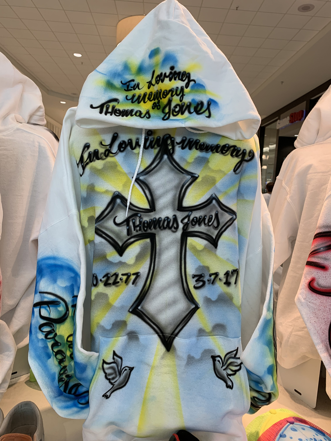 Custom airbrushed name design